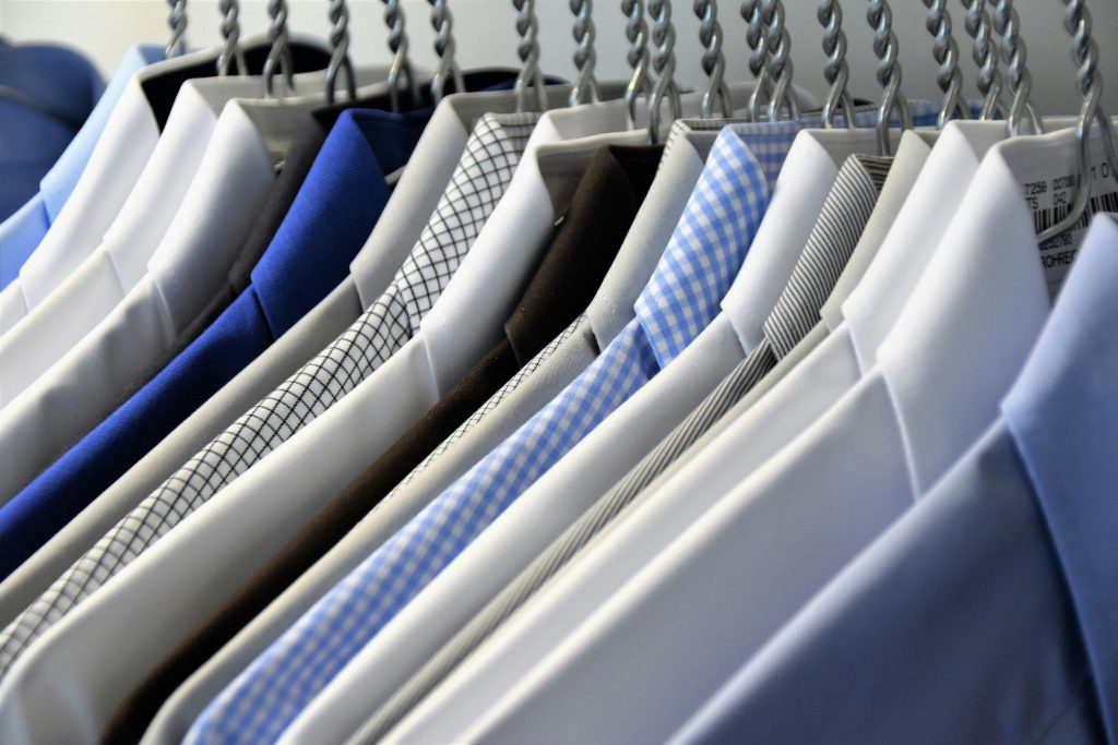 Picture of shirts aligned - work
